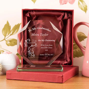 Engraved My Godmother Cut Glass Award