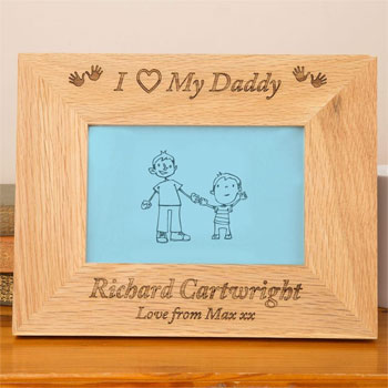Personalised Engraved Oak Daddy Photo Frame Keepsake Gift