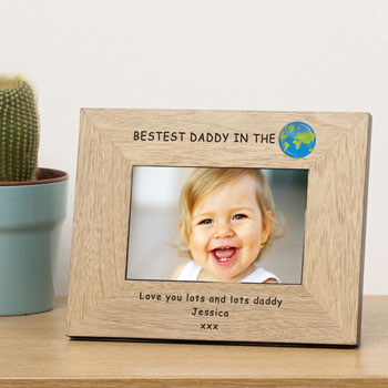 Personalised Bestest Daddy in the World Frame 7x5 Inch
