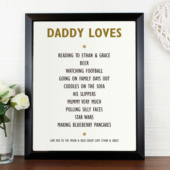 Daddy Mummy Granny Loves Personalised Poster Frame