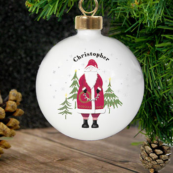 Personalised Traditional Father Christmas Bauble