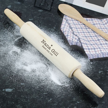 Personalised Baker Wooden Rolling Pin Baking Gift