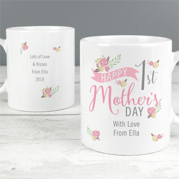 Personalised Floral Bouquet 1st Mother’s Day China Mug