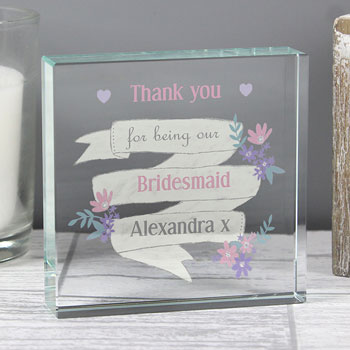 Personalised Garden Bloom Crystal Token Any Text