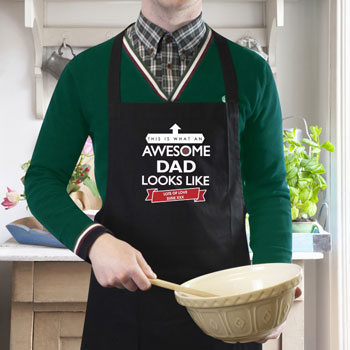 Personalised Awesome Apron Dad Grandad Uncle Godfather etc
