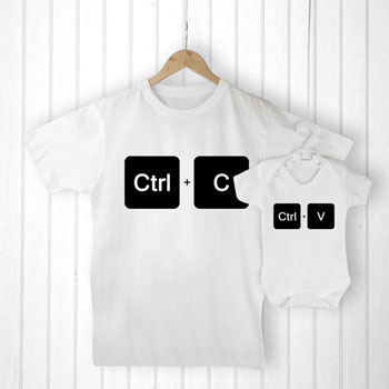 Personalised Daddy and Me Copy and Paste Clothing Set