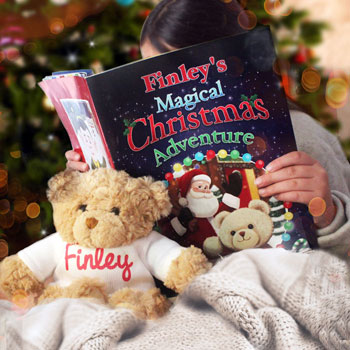 Personalised Magical Christmas Book and Personalised Teddy