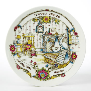 Personalised Traditional China Baby Birth Plate
