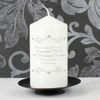 Personalised Sentiments Memorial or Remembrance Candle
