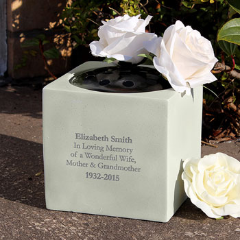 Personalised Memorial Graveside Remembrance Vase