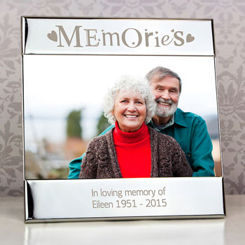 Personalised Silver Memorial Square 6 x 4 Inch Photo Frame