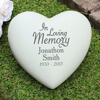 Personalised In Loving Memory Heart Memorial Ornament