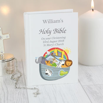 Personalised Noah's Ark Children's Christening Bible