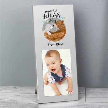 Personalised 1st Fathers Day Daddy Bear 2x3 Inch Photo Frame