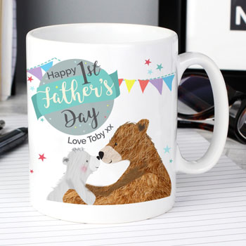 Personalised 1st Father's Day Daddy Bear Ceramic Mug