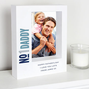 Personalised Number 1 Daddy Box Photo Frame 5 x 7 Inch
