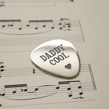 Personalised Cool Daddy Polished Steel Plectrum
