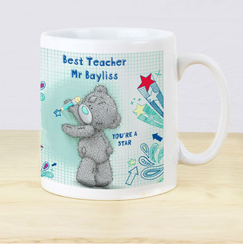 Personalised Me To You Blue Tatty Teddy Teacher Gift Mug
