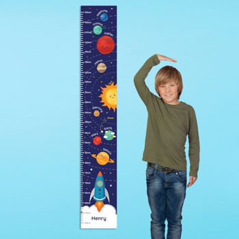 Toddler's Personalised Solar System Height Growth Chart