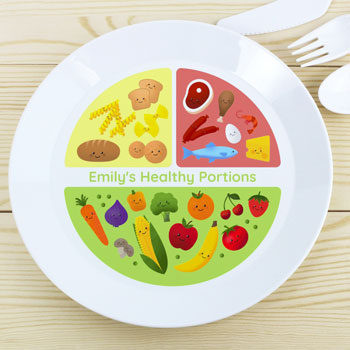 Personalised Healthy Eating Portions Toddler's Plastic Plate