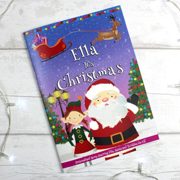 Personalised Girl's It's Christmas Story Book Gift