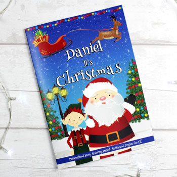 Personalised Boy's It's Christmas Story Book Stocking Filler