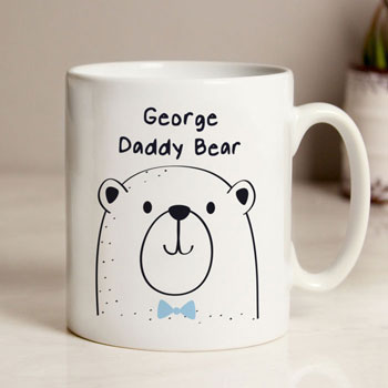 Personalised Daddy Bear White Ceramic Mug Father's Day Gift