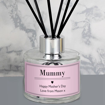 Ladies Personalised Classic Pink Reed Diffuser Gift Mum Nan