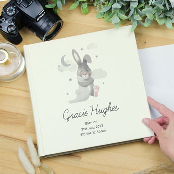 Personalised Baby Bunny Photo Album with Sleeves