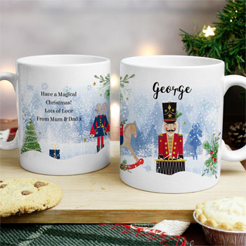 Personalised Childrens Ceramic Nutcracker Christmas Gift Mug