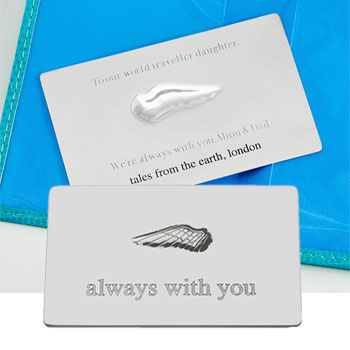 Engraved Steel Always With You Secret Message Plaque