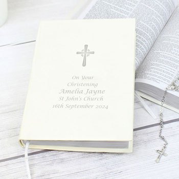 Personalised Silver Companion Holy Bible Eco Friendly