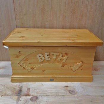 Traditional Solid Pine Luxury Personalised Toy Box Chest