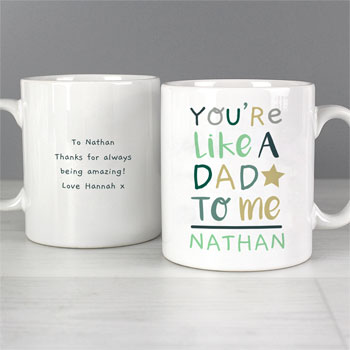 Personalised You're Like a Dad to Me China Mug Stepdad Gift