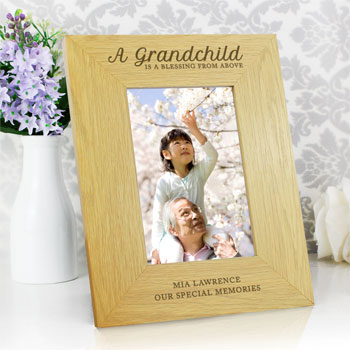 Personalised A Grandchild Is A Blessing 6x4 Inch Photo Frame