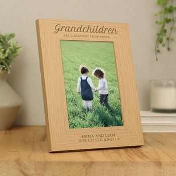 Personalised Grandchildren are Blessings 5x7 Photo Frame