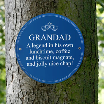 Personalised Blue Heritage Plaque Dad Grandad Gift