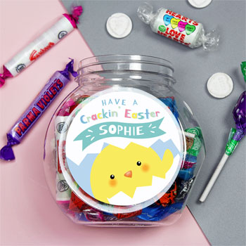 Personalised Have A Cracking Easter Children's Sweets Jar