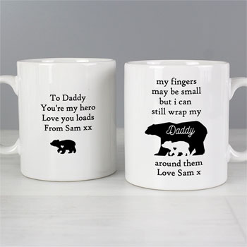 Personalised My Fingers May Be Small Bears Ceramic Mug