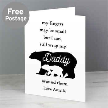 Personalised Fingers May Be Small Daddy Card
