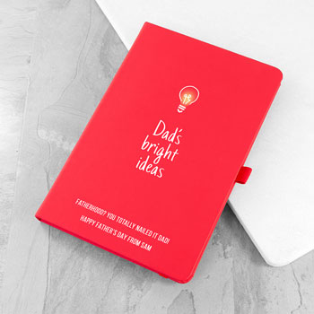 Personalised Dad's Bright Ideas A5 Notebook