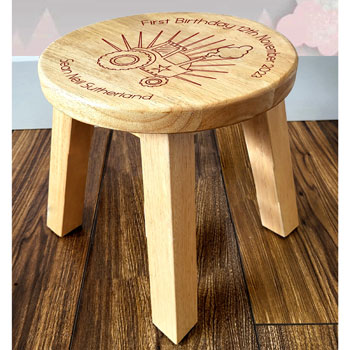 Personalised Wooden Tractor Stool
