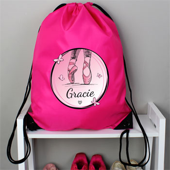 Girl's Personalised Ballet Pink Kit Bag