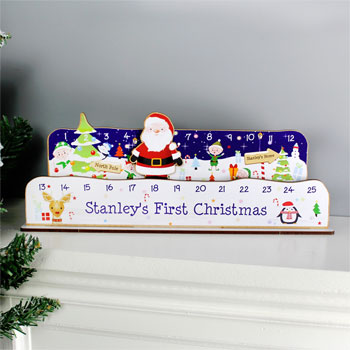 Personalised Make Your Own Santa Christmas Advent Countdown