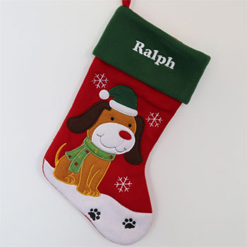 Luxury Personalised Pet Dog Christmas Stocking