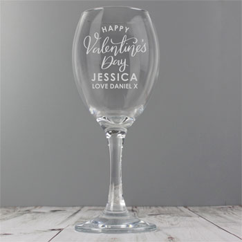 Personalised Valentine's Day Wine Glass