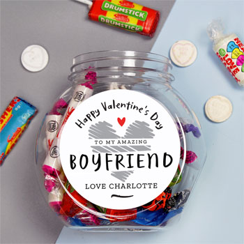 Personalised Valentines Day Gift Sweet Jar