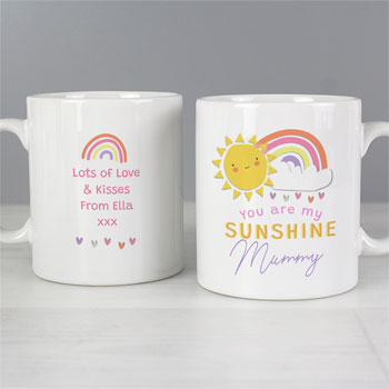 Personalised You Are My Sunshine Ceramic Mug