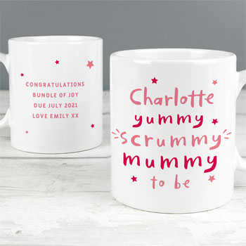 Personalised Yummy Scrummy Mummy To Be Mug Mum-to-Be Gift