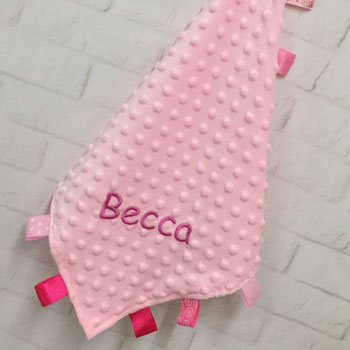 Girl's Personalised Pink Taggies Comforter